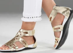 Andrea Conti, modische Damen-Sandalen, aus Leder