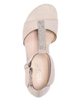 Andrea Conti, schicke Damen-Sandaletten, mit Klettspange