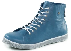 Andrea Conti Schnür-Bootie aus fein genarbtem Nappaleder