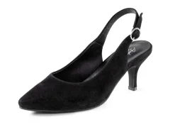 Andrea Conti Sling-Pumps aus weichem Samt-Chevreauleder