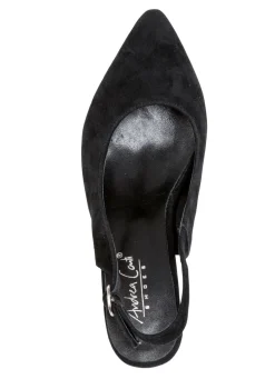 Andrea Conti Sling-Pumps aus weichem Samt-Chevreauleder