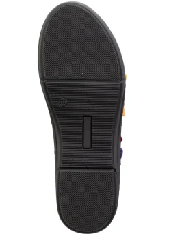 Andrea Conti Slipper mit bunten, dekorativ eingesetzten Gummizügen