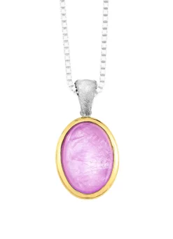 Anhänger in Bicolor mit Milky-Kunzit