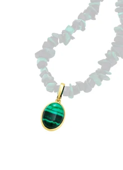 Anhänger mit echt Malachit