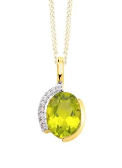 Anhänger mit echt Peridot und synth. Zirkonia