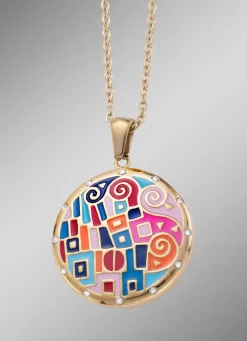 Anhänger mit Mosaikmuster und Ankerkette