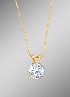 Anhänger mit synthetischen Zirkonia und Veneziakette