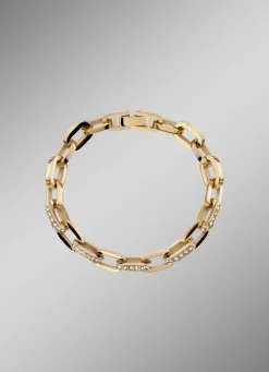 Armband aus vergoldetem Edelstahl mit Kristallen
