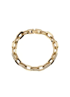 Armband aus vergoldetem Edelstahl mit Kristallen