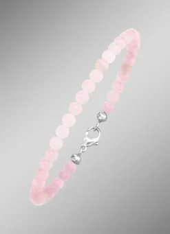 Armband mit echtem Rosenquarz