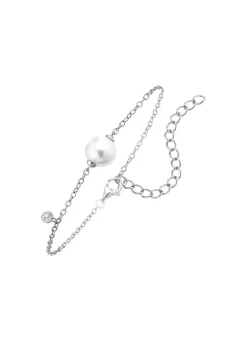 Armband mit Süßwasser-Zuchtperle und synth. Zirkonia