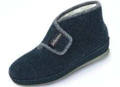 Atmungsaktive Damen-Hausschuhe, mit Klettverschluss