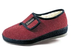 Atmungsaktive Damen-Hausschuhe, mit Klettverschluss