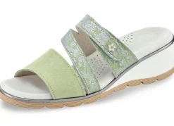 Atmungsaktive Damen-Pantoletten, Weite G, aus Leder