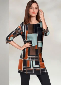 Außergewöhnliche Tunika mit modisch flachem Halsausschnitt