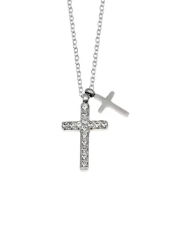 Ausdrucksstarke Halskette mit synth. Zirkonia