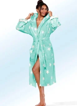 Bademantel in angesagtem Sternen-Muster