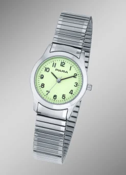 Bei Nacht leuchtende Para-Quartz-Damenuhr