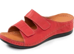 Bequeme Damen-Pantoletten, Weite G, mit Klettverschluss