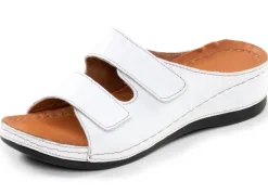 Bequeme Damen-Pantoletten, Weite G, mit Klettverschluss