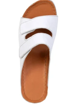 Bequeme Damen-Pantoletten, Weite G, mit Klettverschluss