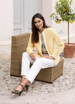 Blazer aus Veloursleder-Imitat