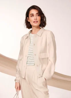 Blazer in Leinen-Optik