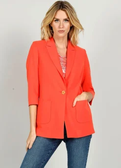 Blazer mit geschlitztem 3/4 Arm