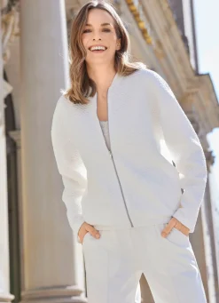 Blouson mit Rippenstrickbündchen