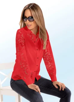 Bluse mit hübscher Spitze