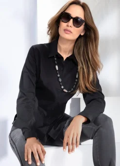 Bluse mit Hemdkragen