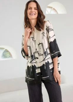 Bluse mit Hemdkragen