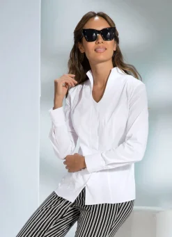 Bluse mit Kelchkragen