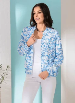 Blusenjacke mit gesmokten Abschlüssen