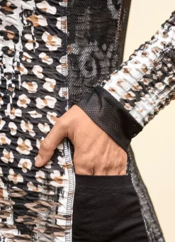 Blusenjacke mit Netztüll