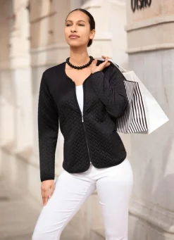 Blusenjacke mit Reißverschlussleiste