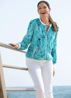 Blusenjacke mit Rippenstrick