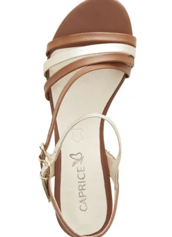 Caprice Sandalette aus teilweise metallisiertem Nappaleder