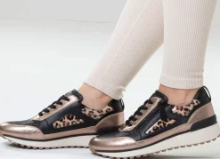 Caprice, trendige Damen-Sneaker, Weite G, mit herausnehmbarem Lederfußbett