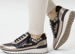 Caprice, trendige Damen-Sneaker, Weite G, mit herausnehmbarem Lederfußbett