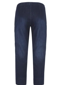 Capri-Jeans mit streckenden Biesen