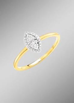 Damenring mit 3 Brillanten und 20 Diamanten