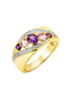 Damenring mit Amethyst und Zirkonia