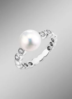 Damenring mit Süßwasser-Zuchtperle