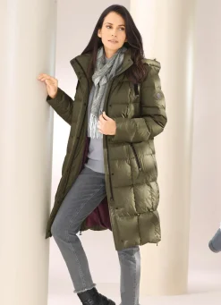 Daunen-Kurzmantel mit abnehmbarer Kapuze