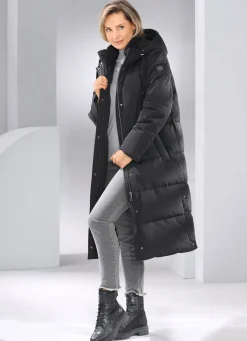 Daunenmantel mit fester Kapuze