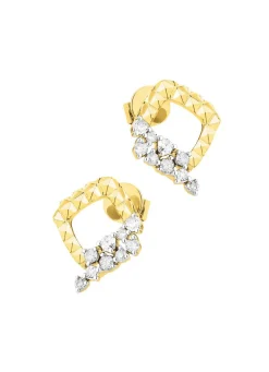 Diamantierte Ohrstecker mit 18 Brillanten