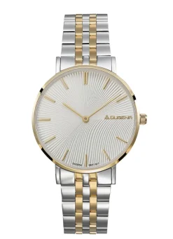 Dugena-Quartz-Damenuhr mit Edelstahlbandgehäuse