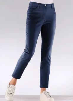 Edeljeans mit Stickerei in 7/8-Länge