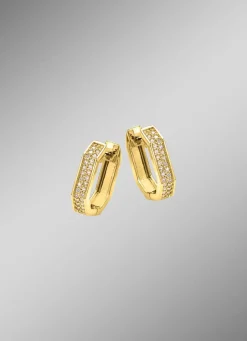 Edle Klappcreolen mit Brillanten